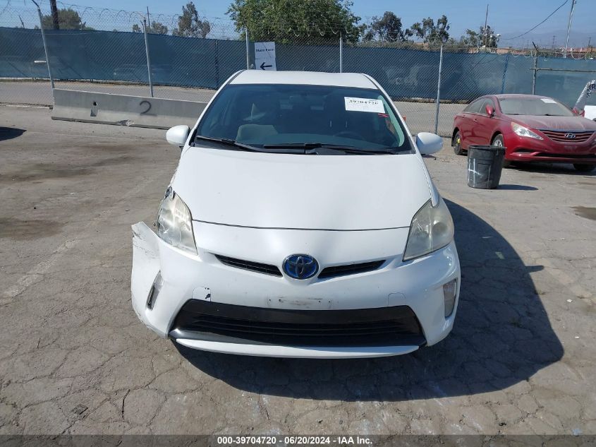 2012 Toyota Prius Two VIN: JTDKN3DU6C5465494 Lot: 39704720
