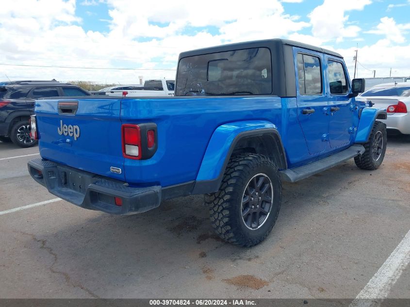 2022 Jeep Gladiator Overland VIN: 1C6HJTFG7NL159990 Lot: 39704824