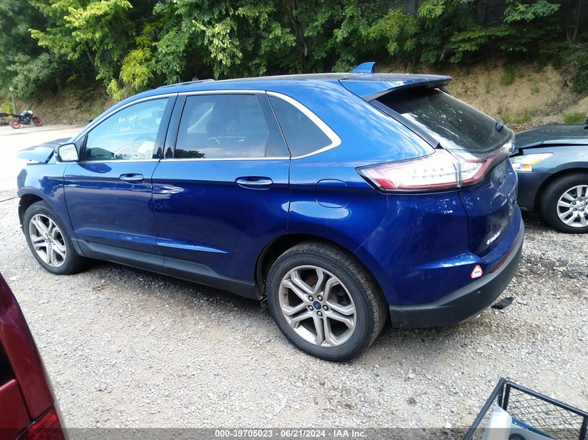2015 Ford Edge Titanium VIN: 2FMTK4K92FBC10290 Lot: 39705023