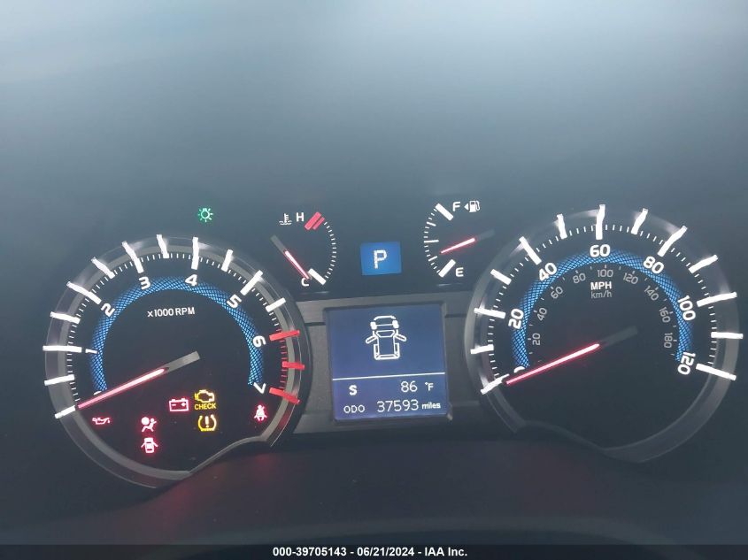 2019 Toyota 4Runner Sr5/Limited/Limited Night VIN: JTEZU5JRXK5197413 Lot: 39705143