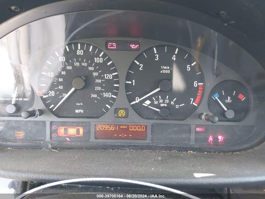 2002 BMW 325I VIN: WBAET37432NH01659 Lot: 39705164