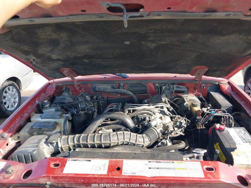 1998 Ford Ranger Splash/Xl/Xlt VIN: 1FTYR10U3WPA43426 Lot: 39705174