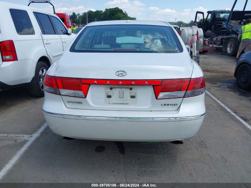 2008 Hyundai Azera Limited VIN: KMHFC46FX8A290432 Lot: 39705186