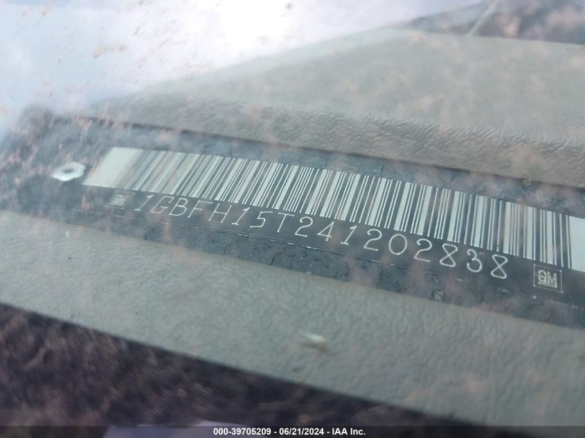 2004 Chevrolet Express VIN: 1GBFH15T241202838 Lot: 39705209