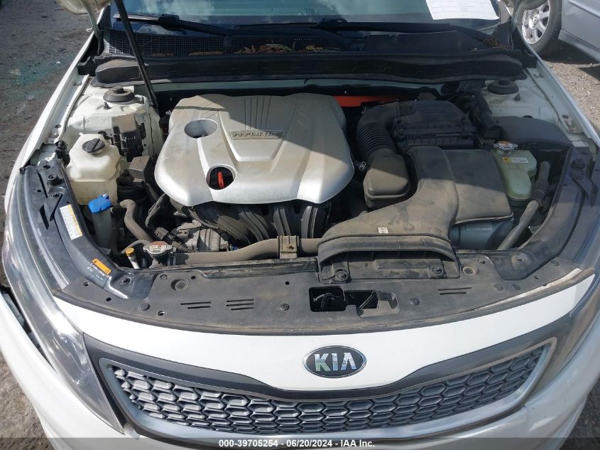 2016 Kia Optima Hybrid VIN: KNAGM4ADXG5092384 Lot: 39705254