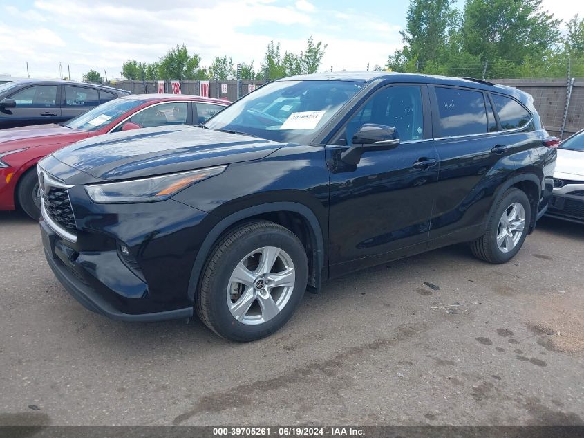 2024 Toyota Highlander Le VIN: 5TDKDRBH2RS533949 Lot: 39705261