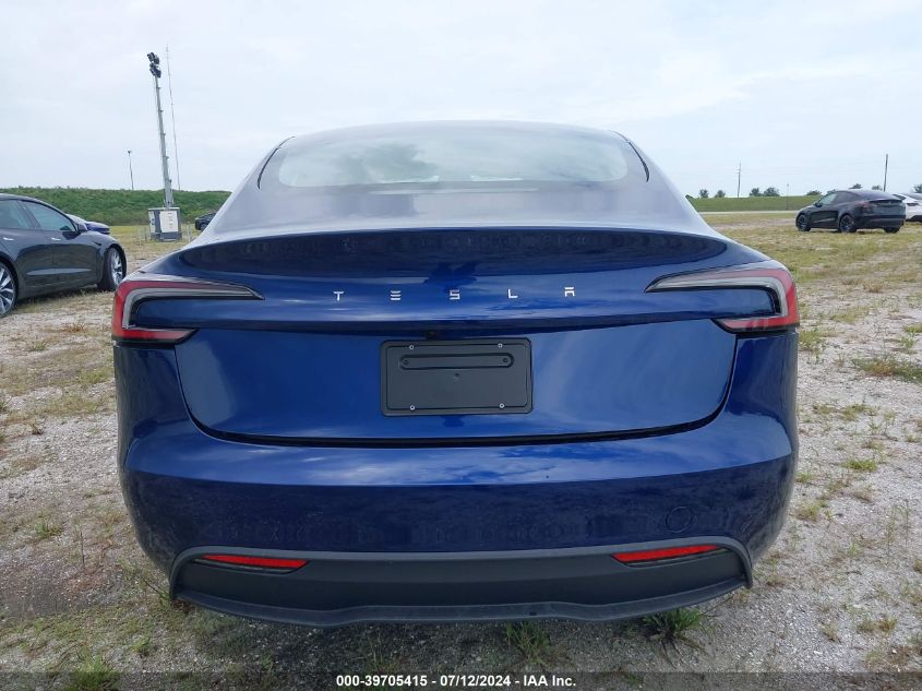 5YJ3E1EA5RF750630 2024 Tesla Model 3 Rear-Wheel Drive