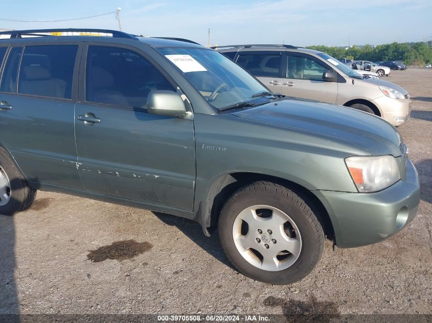 2005 Toyota Highlander Limited V6 VIN: JTEEP21A350132290 Lot: 39705508