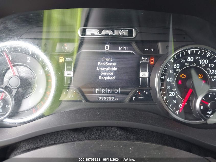 2021 Ram 2500 Laramie 4X4 6'4 Box VIN: 3C6UR5NL3MG609843 Lot: 39705523