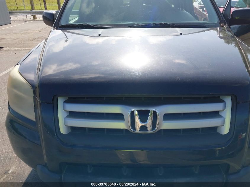 2006 Honda Pilot Ex-L VIN: 2HKYF18576H534826 Lot: 39705540