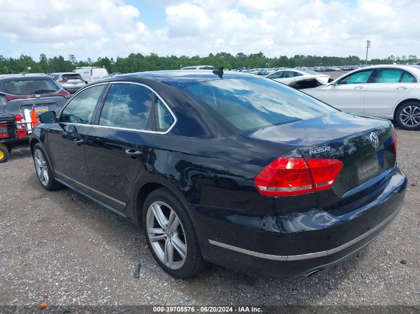 2013 Volkswagen Passat 2.0L Tdi Sel Premium VIN: 1VWCN7A35DC097438 Lot: 39705576