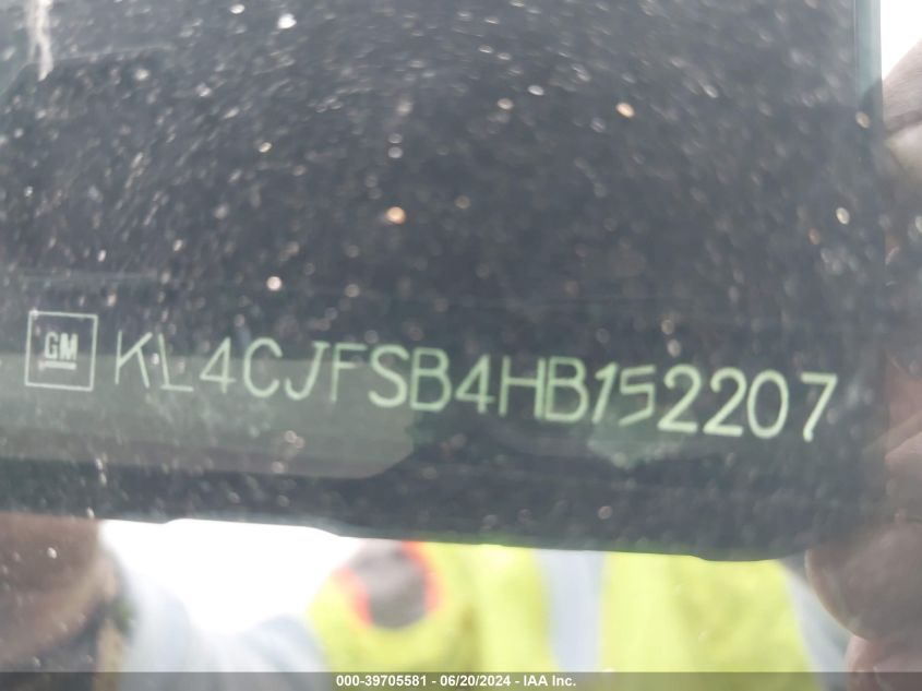 2017 Buick Encore Preferred Ii VIN: KL4CJFSB4HB152207 Lot: 39705581