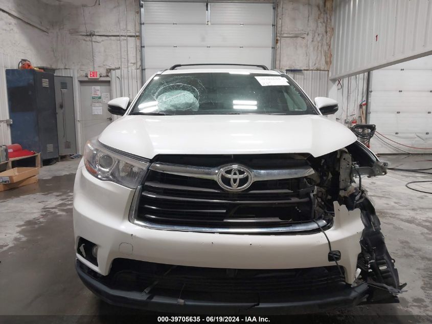 2016 Toyota Highlander Xle V6 VIN: 5TDJKRFH8GS281701 Lot: 39705635