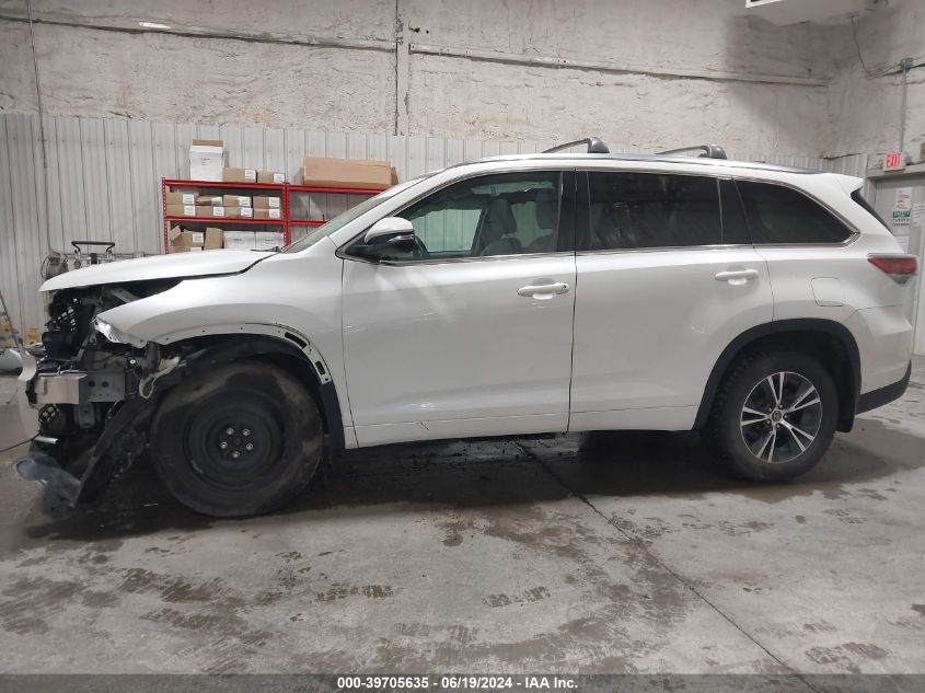 2016 Toyota Highlander Xle V6 VIN: 5TDJKRFH8GS281701 Lot: 39705635