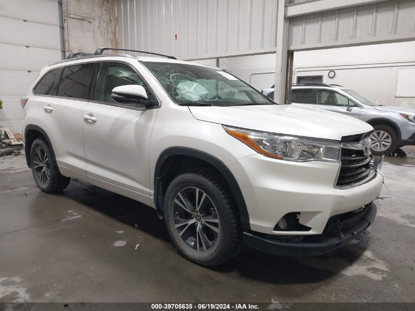 2016 TOYOTA HIGHLANDER XLE V6 - 5TDJKRFH8GS281701