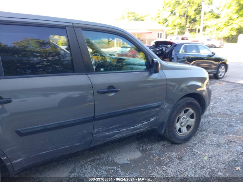 2009 Honda Pilot Lx VIN: 5FNYF48219B017855 Lot: 39705651