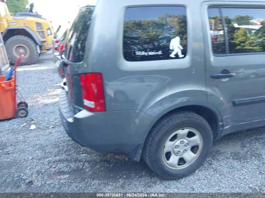 2009 Honda Pilot Lx VIN: 5FNYF48219B017855 Lot: 39705651