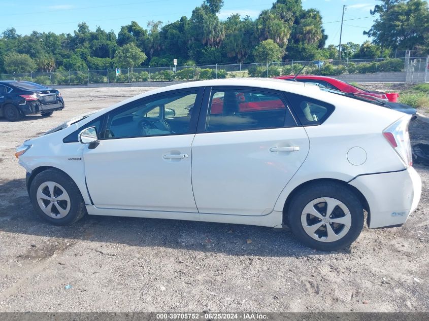 2012 Toyota Prius VIN: JTDKN3DU7C5434125 Lot: 39705752