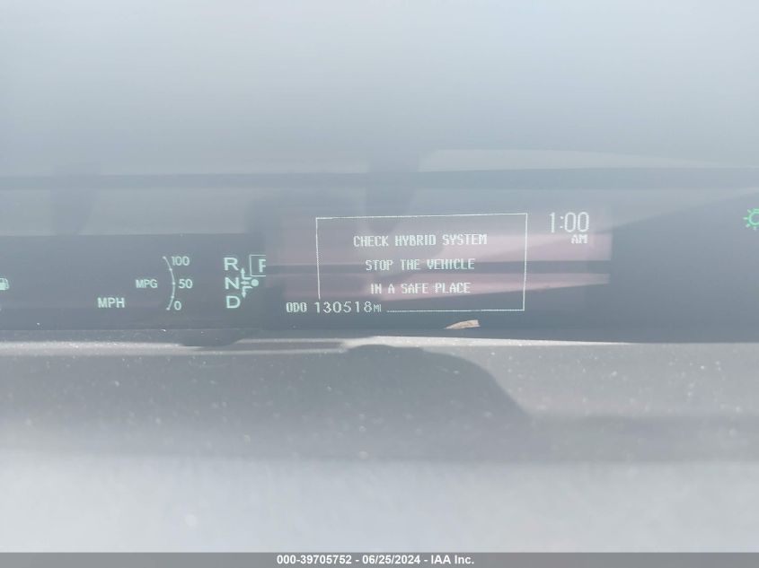 2012 Toyota Prius VIN: JTDKN3DU7C5434125 Lot: 39705752