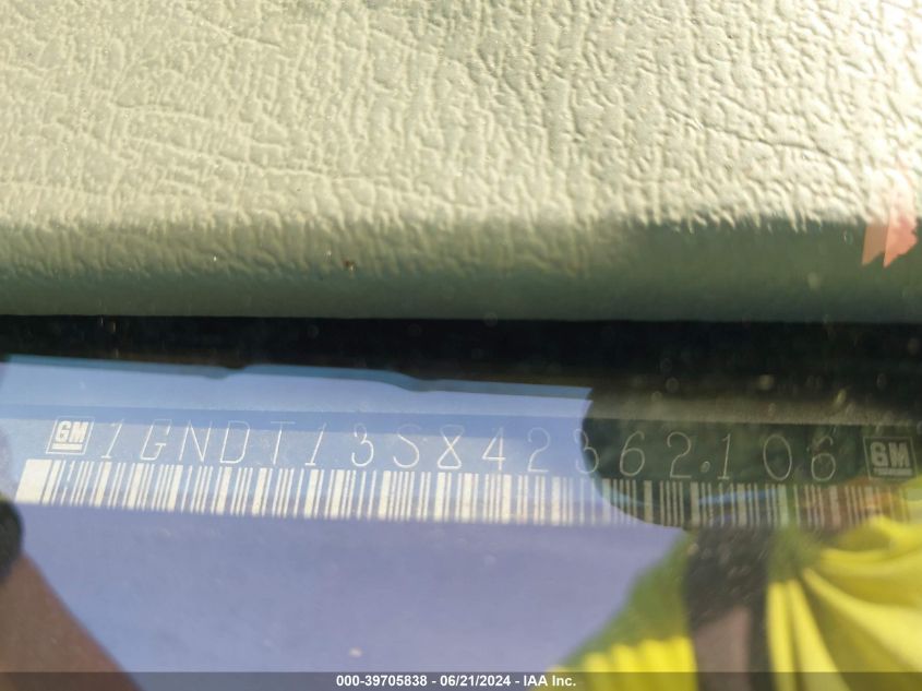 2004 Chevrolet Trailblazer Ls VIN: 1GNDT13S842362106 Lot: 39705838