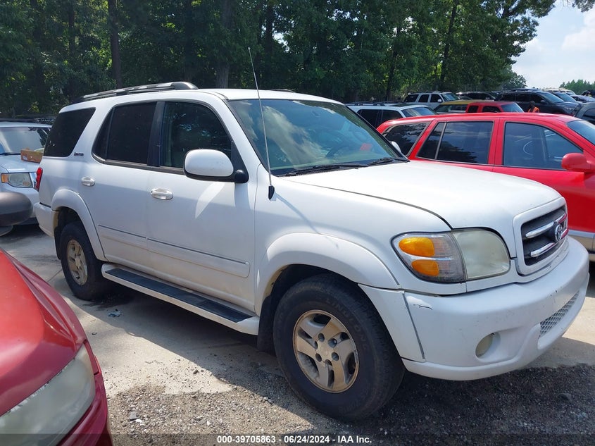 2002 Toyota Sequoia Limited V8 VIN: 5TDZT38A72S071077 Lot: 39705863