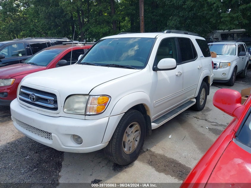 2002 Toyota Sequoia Limited V8 VIN: 5TDZT38A72S071077 Lot: 39705863