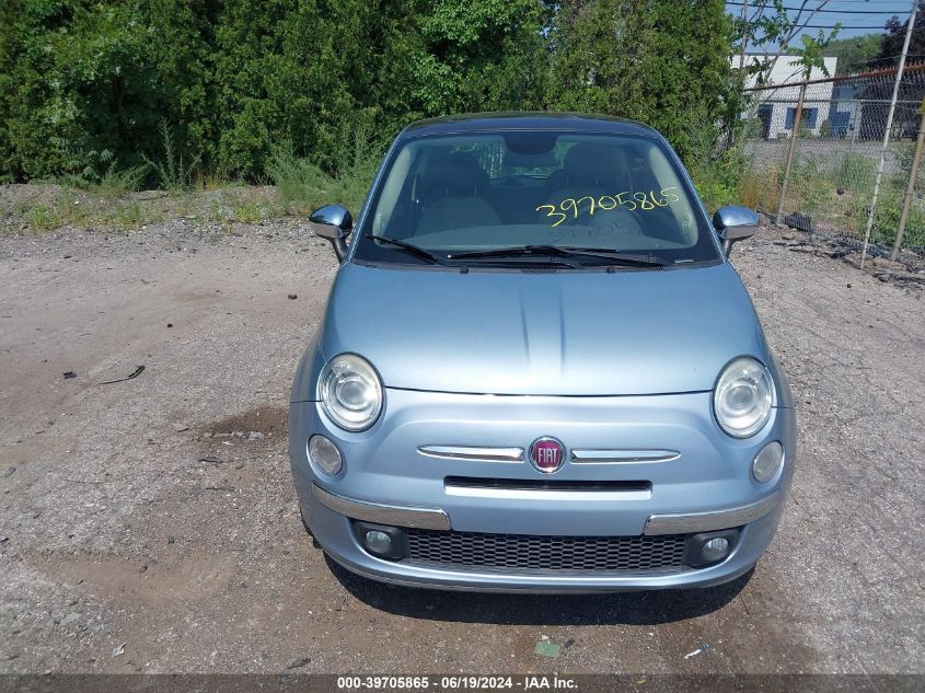 2015 Fiat 500 Lounge VIN: 3C3CFFCR8FT624735 Lot: 39705865