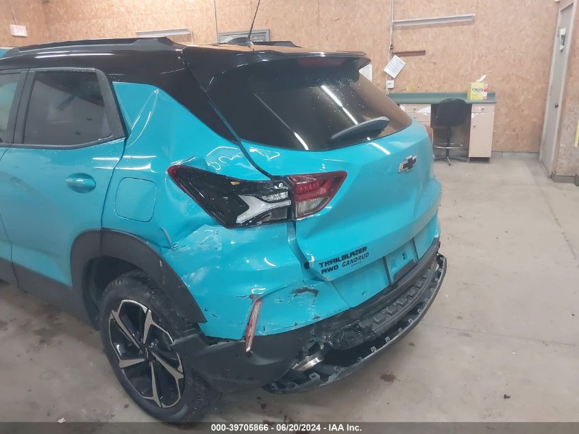 2021 Chevrolet Trailblazer Rs VIN: KL79MUSLXMB085429 Lot: 39705866