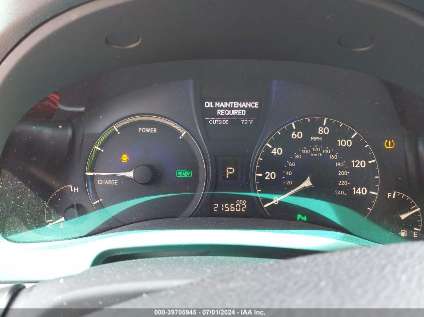 2010 Lexus Rx 450H VIN: JTJBC1BA4A2017768 Lot: 39705945