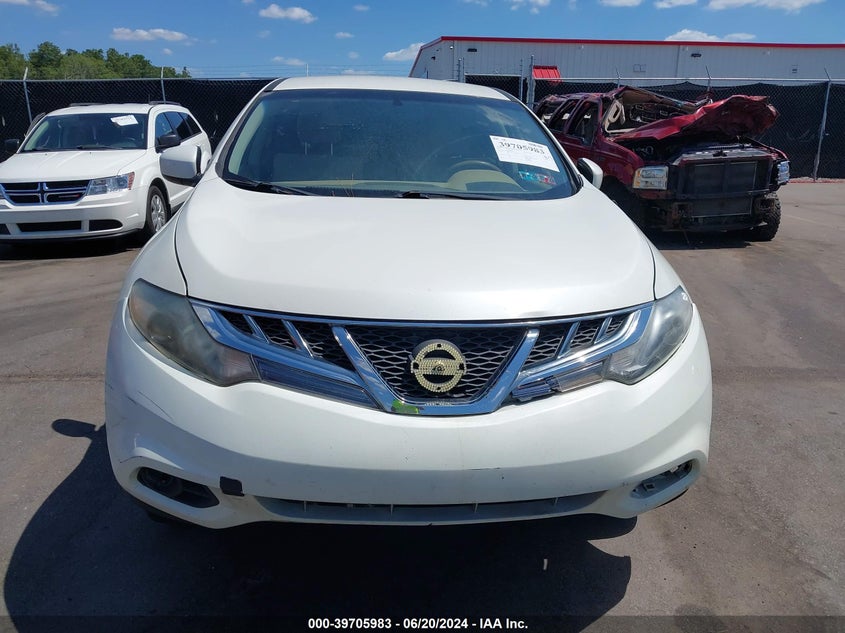 2011 Nissan Murano S VIN: JN8AZ1MW6BW160743 Lot: 39705983