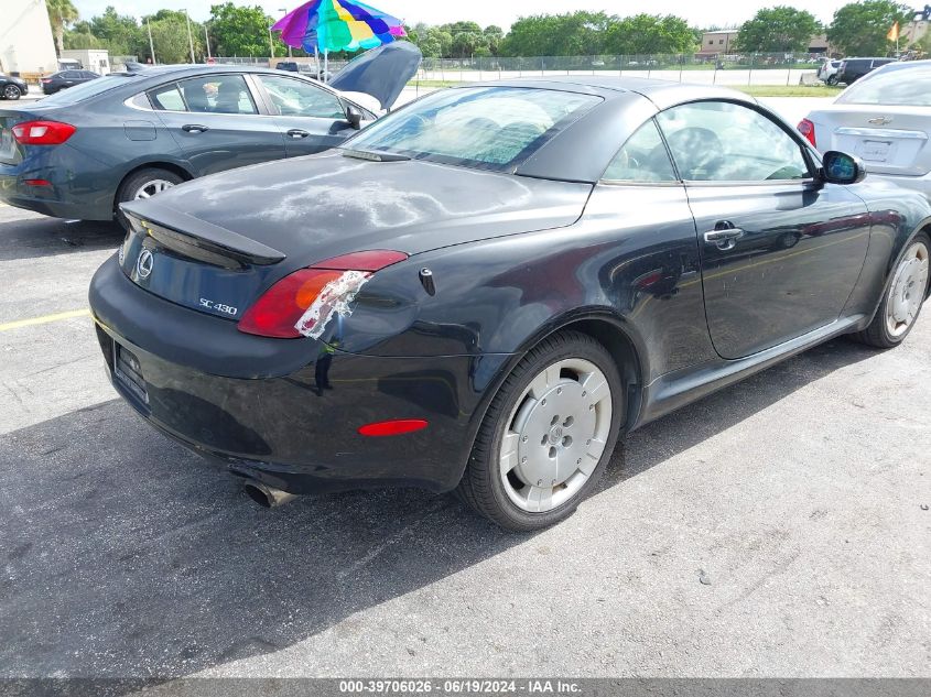 2004 Lexus Sc 430 VIN: JTHFN48Y140058040 Lot: 39706026