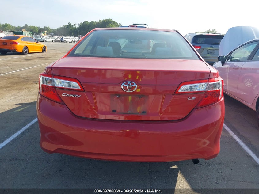 2012 Toyota Camry Le VIN: 4T1BF1FK6CU564945 Lot: 39706069