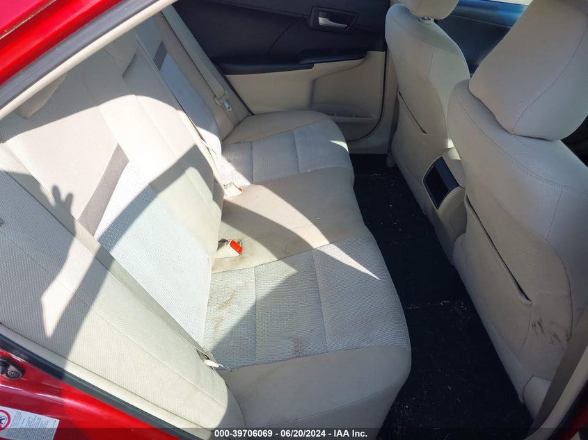 2012 Toyota Camry Le VIN: 4T1BF1FK6CU564945 Lot: 39706069