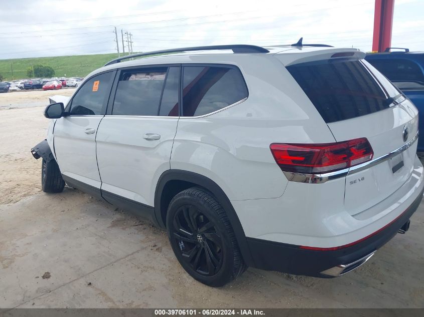 2022 Volkswagen Atlas 3.6L V6 Se W/Technology VIN: 1V2JR2CA4NC548775 Lot: 39706101