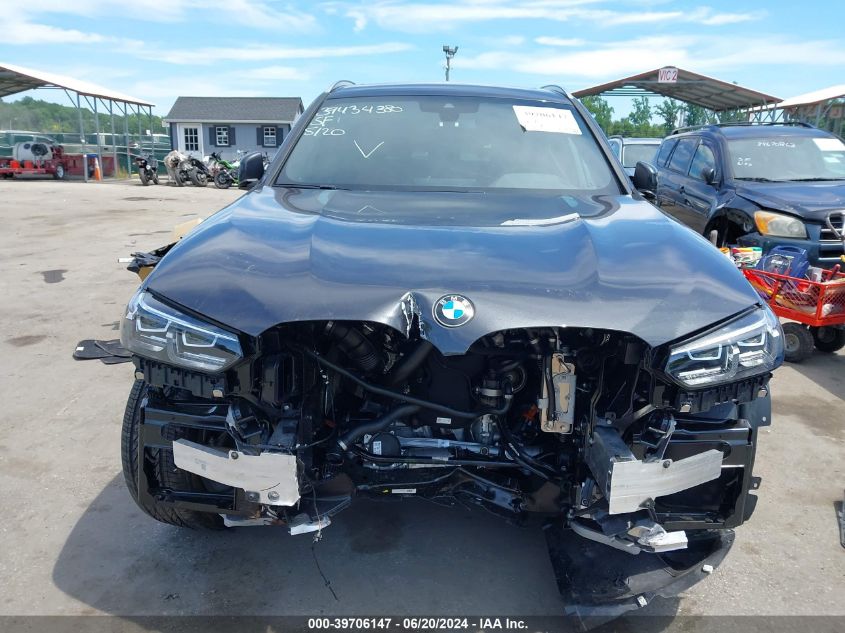 2024 BMW X3 xDrive30I VIN: 5UX53DP02R9V92566 Lot: 39706147