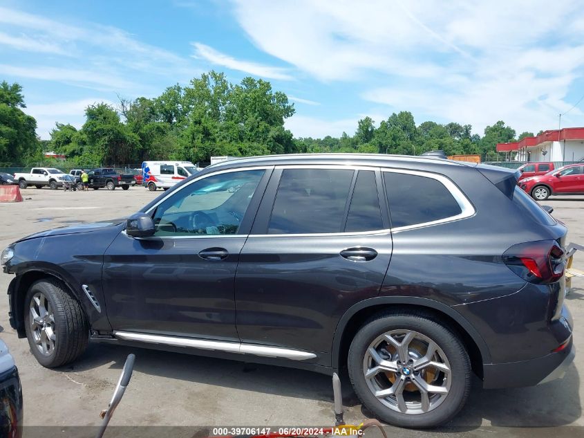 2024 BMW X3 xDrive30I VIN: 5UX53DP02R9V92566 Lot: 39706147