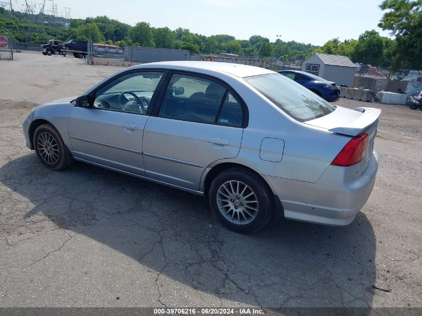 2005 Honda Civic Lx/Lx Se VIN: 2HGES16555H613633 Lot: 39706216