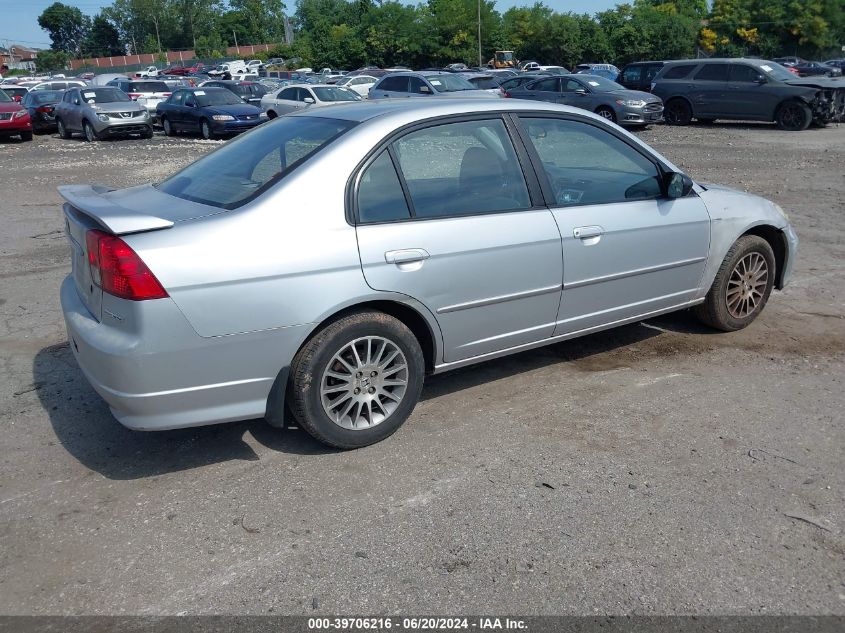 2005 Honda Civic Lx/Lx Se VIN: 2HGES16555H613633 Lot: 39706216