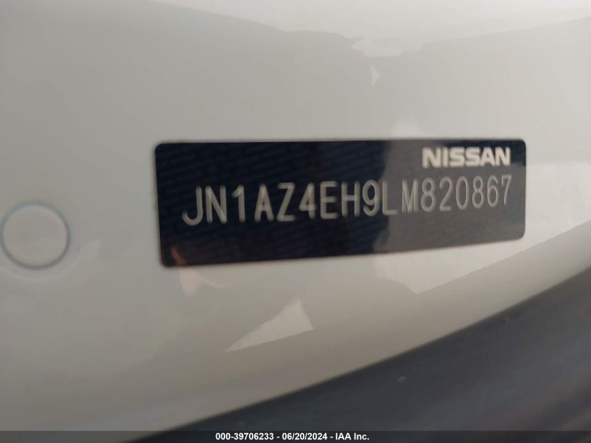 2020 Nissan 370Z 7-Speed Automatic VIN: JN1AZ4EH9LM820867 Lot: 39706233