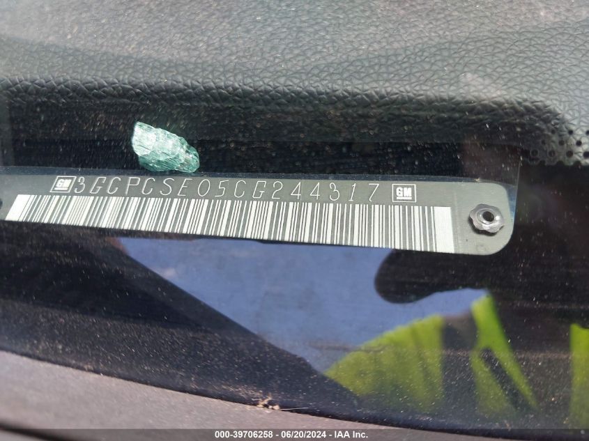 2012 Chevrolet Silverado C1500 Lt VIN: 3GCPCSE05CG244317 Lot: 39706258