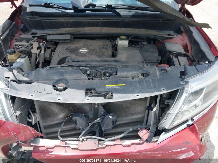 2015 Nissan Pathfinder Sl VIN: 5N1AR2MN4FC618937 Lot: 39706371