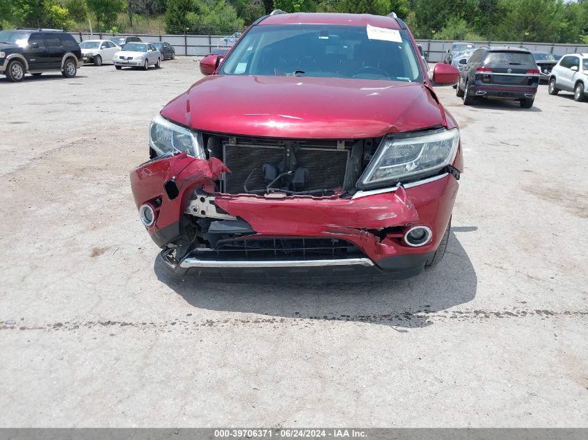 2015 Nissan Pathfinder Sl VIN: 5N1AR2MN4FC618937 Lot: 39706371