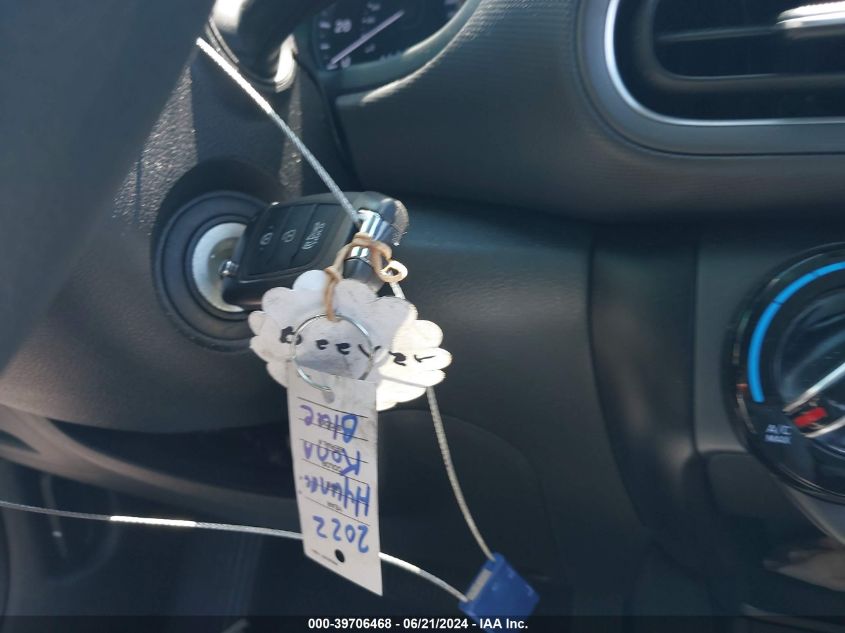 2022 Hyundai Kona Se VIN: KM8K22AB6NU767992 Lot: 39706468