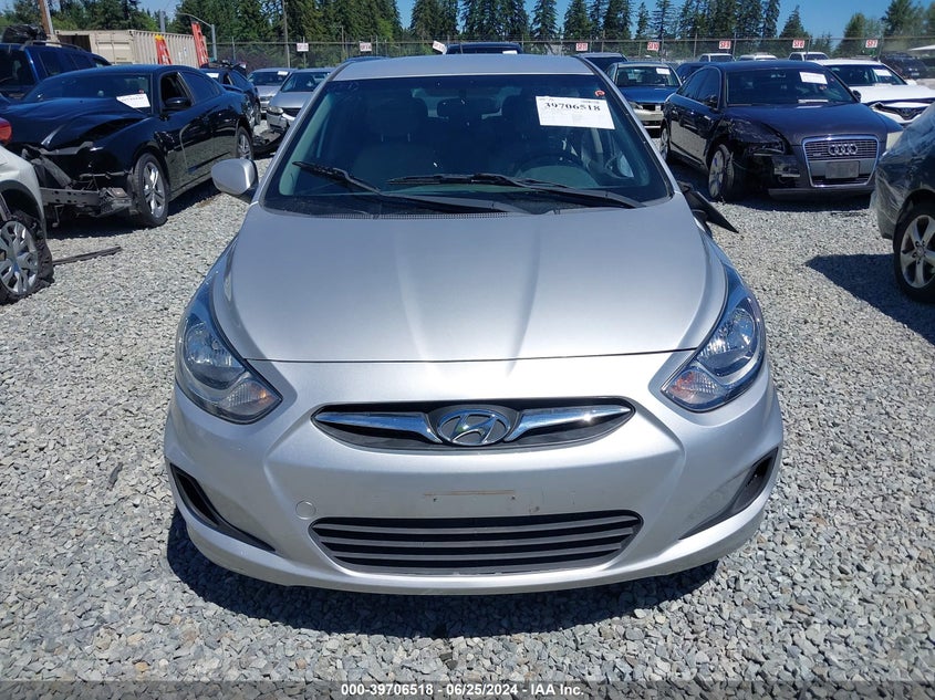2012 Hyundai Accent Gls VIN: KMHCT4AE4CU239016 Lot: 39706518