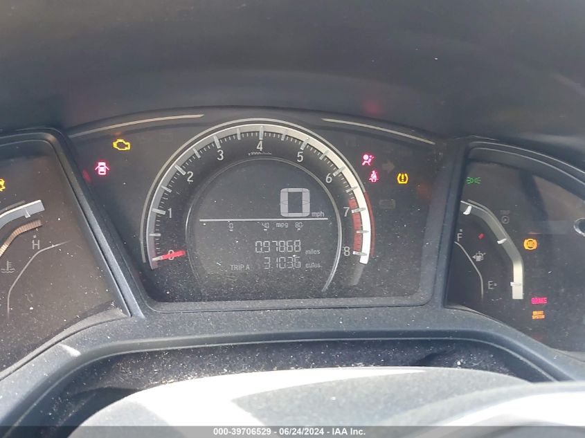 2018 Honda Civic Lx VIN: 2HGFC4B50JH300279 Lot: 39706529