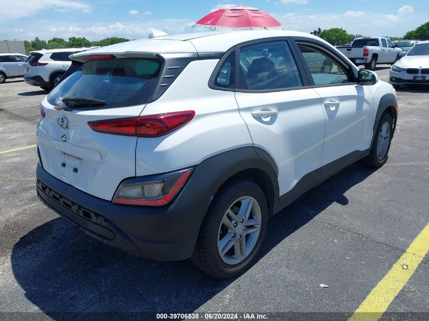 2022 Hyundai Kona Se VIN: KM8K22AB1NU764031 Lot: 39706538