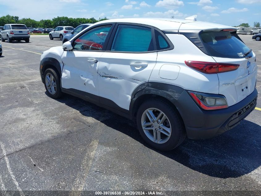 2022 Hyundai Kona Se VIN: KM8K22AB1NU764031 Lot: 39706538