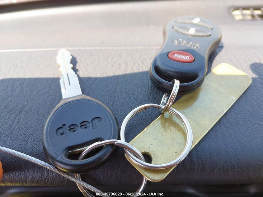 2000 Jeep Cherokee Sport VIN: 1J4FF48SXYL202841 Lot: 39706620