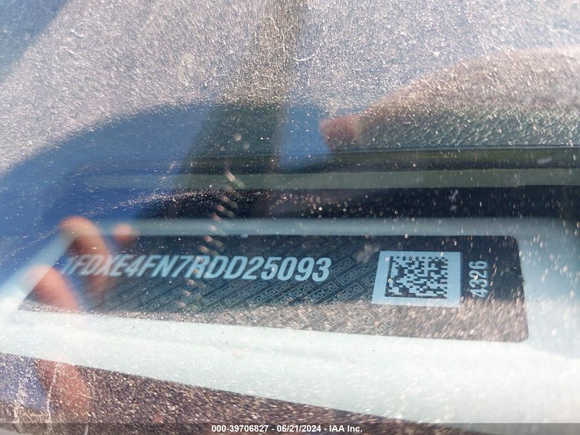 2024 Ford E-450 Cutaway VIN: 1FDXE4FN7RDD25093 Lot: 39706827