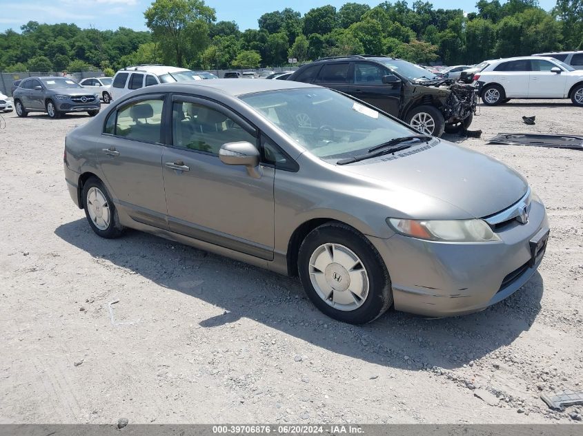 2008 Honda Civic Hybrid VIN: JHMFA36278S024991 Lot: 39706876